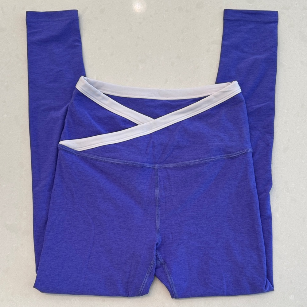 Beyond Yoga  Purple Leggings with White Trim S